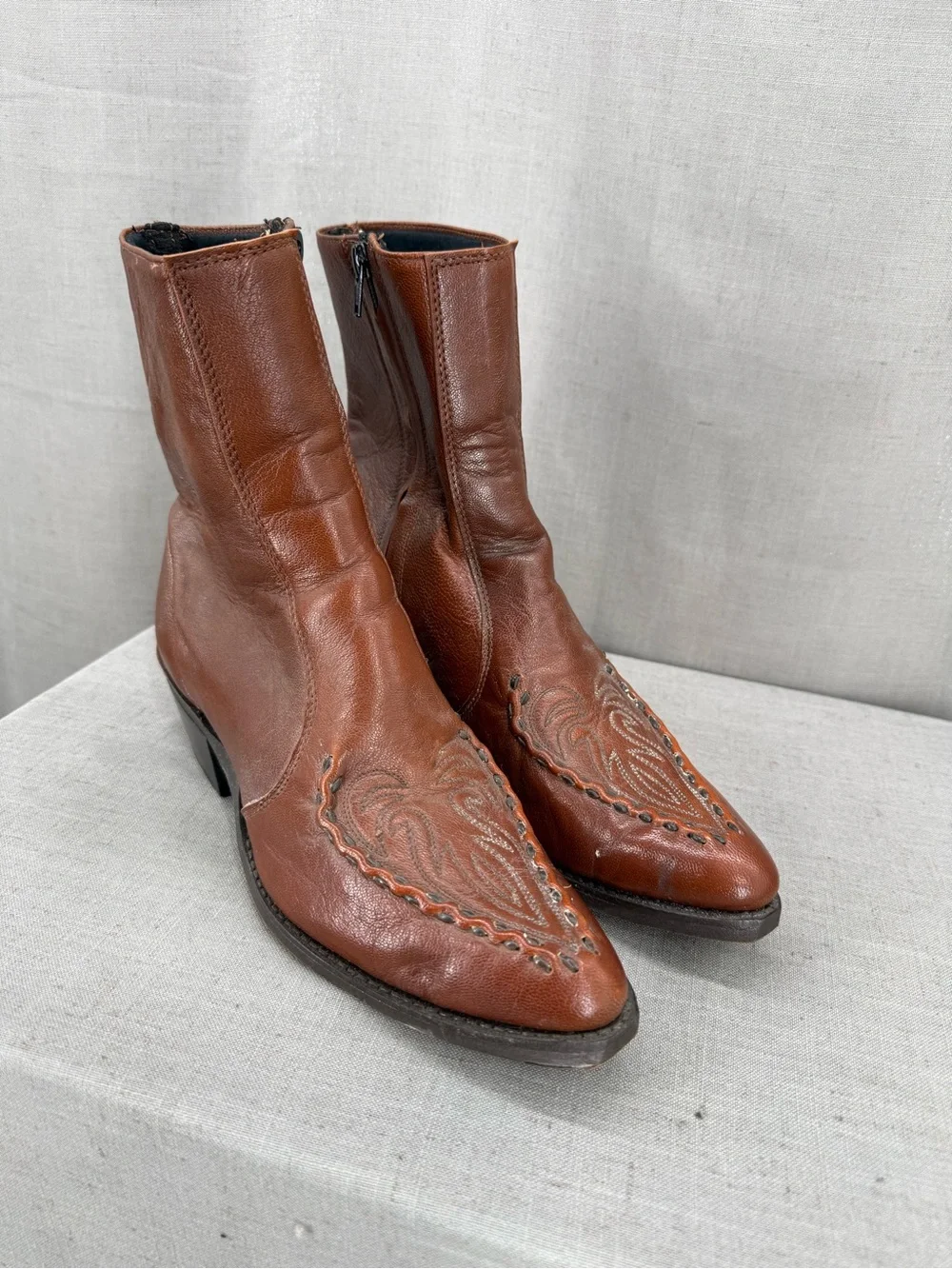 Laredo Laramie Bucklace Snip Toe Boots Men’s Size 10.5D  Congac Brown